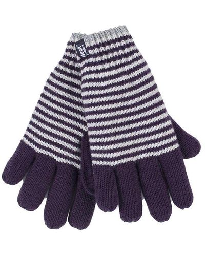 Heat Holders Gestreepte Handschoenen Voor De Winter (oslo) - Blauw