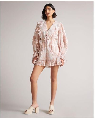 Ted Baker Irvete Soft Ruffle Playsuit - Pink
