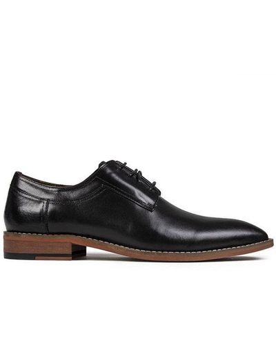 Sole Aston Plain Toe Shoes Leather - Black