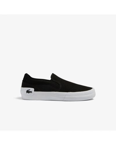 Lacoste Men's L004 Slip On Shoes In Black-white - Wit