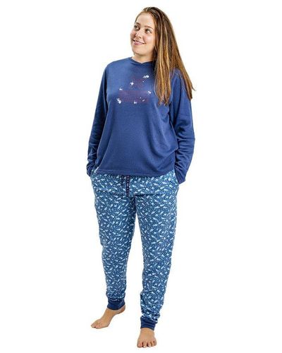 Munich Long Sleeve Winter Pyjamas Mudp0200 - Blue