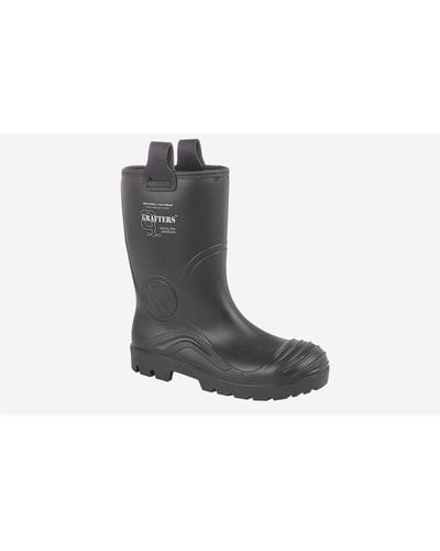 Grafters Antioch Full Safety Waterproof Rigger Boot - Black