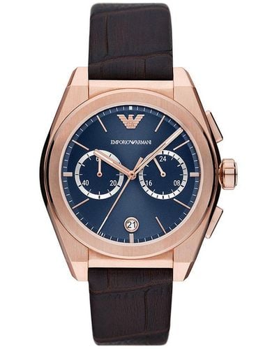 Emporio Armani Federico Watch Ar11563 Leather (Archived) - Brown