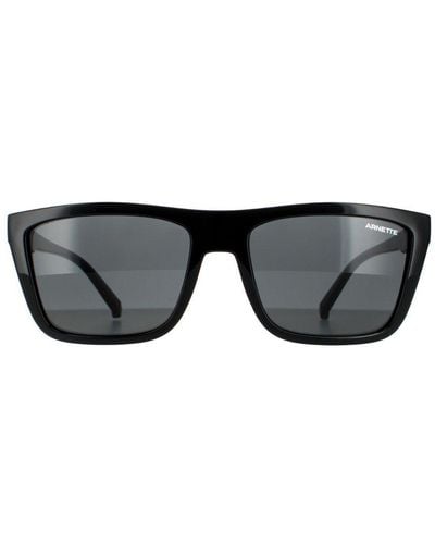 Arnette Square Shiny Dark Sunglasses - Black