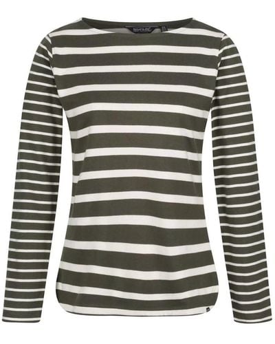 Regatta Farida Striped Long-sleeved T-shirt - Black