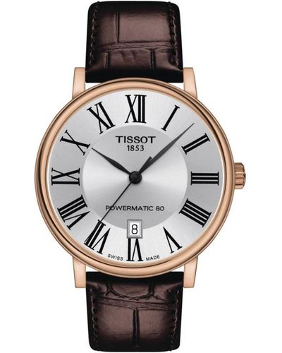 Tissot Carson Brown Watch T1224073603300 Leather - Grey