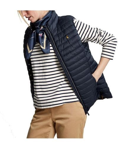 Joules Bramley Padded Quilted Packable Gilet - Blue