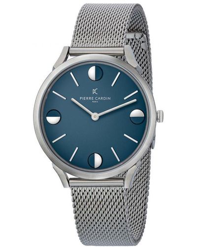 Pierre Cardin Pigalle Half Moon Watch Cpi.2013 Stainless Steel - Blue