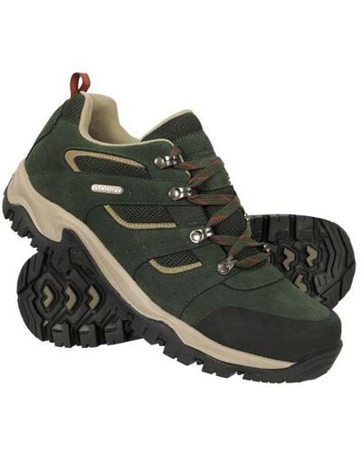 Mountain Warehouse Voyage Suede Waterproof Walking Shoes () - Green