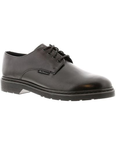 Ben Sherman Shoes Smart Dave Leather Lace Up Black Leather