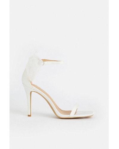 Coast Bridal Organza Bow Barely There Heel - White