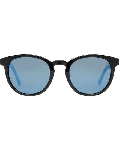 Timberland Round Shiny Polarized Sunglasses - Blue