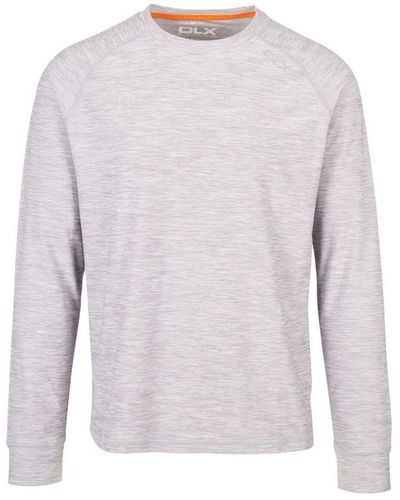 Trespass Callum Dlx Long-Sleeved T-Shirt ( Marl) - White
