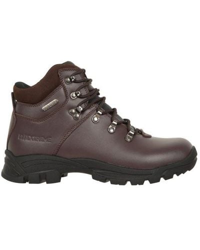 Mountain Warehouse Ladies Latitude Ii Extreme Leather Waterproof Walking Boots (Dark) - Brown