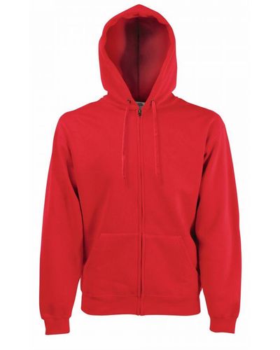 Fruit Of The Loom Premium 70/30 Hooded Zip-up Sweatshirt / Hoodie (rood)