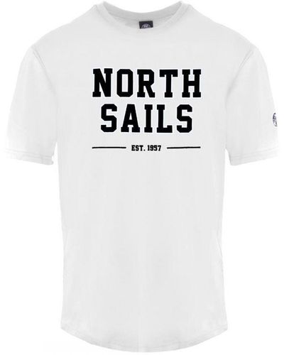 North Sails Est 1957 White T-shirt - Wit