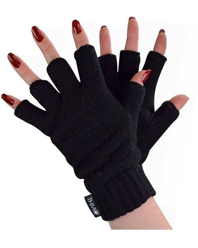 THMO Ladies Thermal Fingerless Gloves - Black