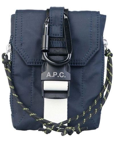 A.P.C. Accessories Treck Crossbody Bag In Navy - Blauw