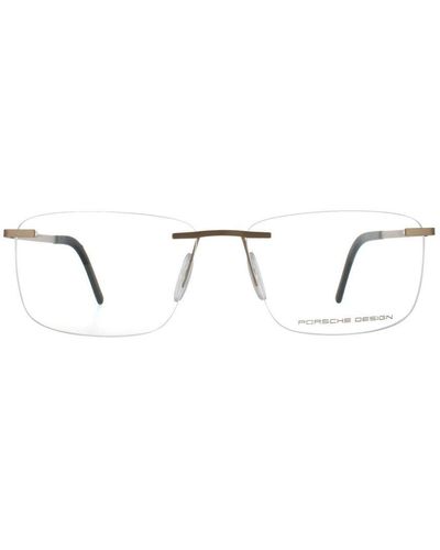 Porsche Design Randless Mens Gold Glasses Frames - Metallic