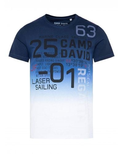 Camp David T-shirt - Blauw