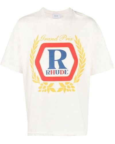 Rhude Hoops Wereldkampioenen T-shirt In Wit