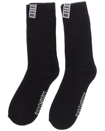 Bikkembergs 2-Pack Thick High Top Tennis Socks Bk007 - Black
