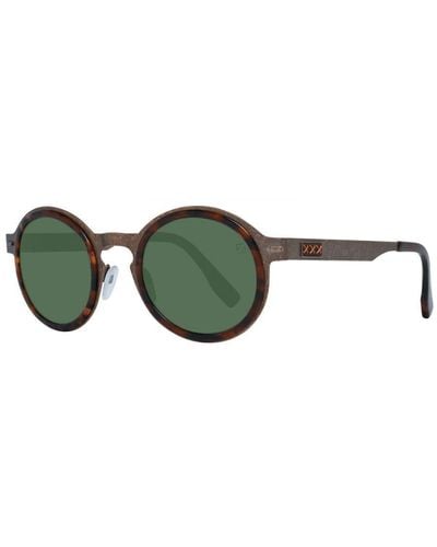 Zegna Round Sunglasses With Polarized Lenses - Green