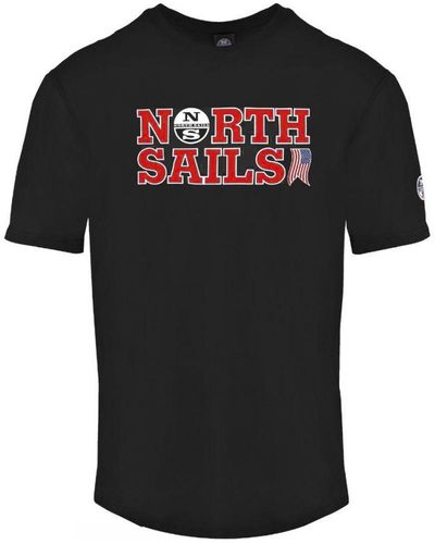 North Sails Zwart T-shirt Van Vs