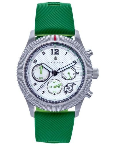 Nautis Meridian Chronograph Strap Watch W/Date - Green