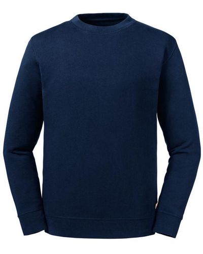 Russell Russell Volwassenen Pure Organic Reversible Sweatshirt (franse Marine) - Blauw