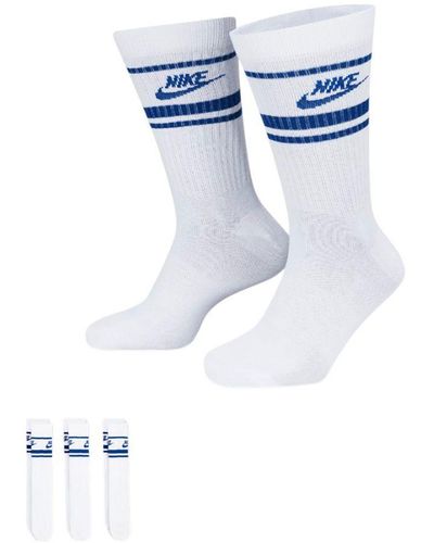 The North Face Nike Sportswear Dri-Fit Everyday Essential Crew Socks 3 Pairs - Blue