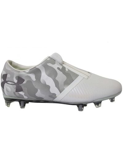 Under Armour Ua Spotlight Leather Fg Football Boots - Grey