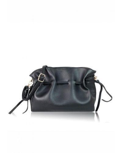 Where's That From 'Surf' Shoulder Bag With Drawstring Detail - Black