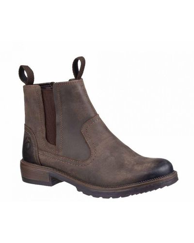 Cotswold Laverton Slip On Leather Ankle Boot (bruin)