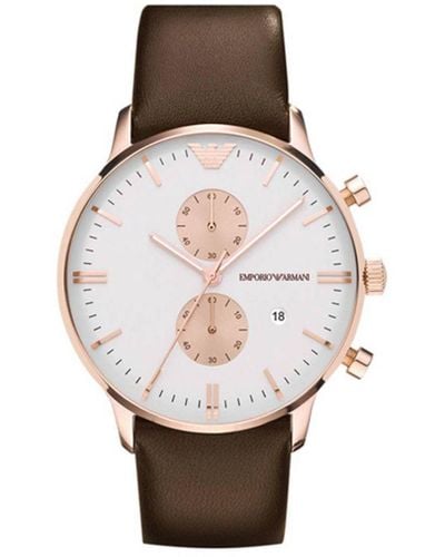 Emporio Armani Chronograph Watch Ar0398 - Metallic
