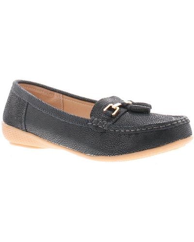 Love Leather Shoes Flat Tahiti Slip On Leather (Archived) - Blue