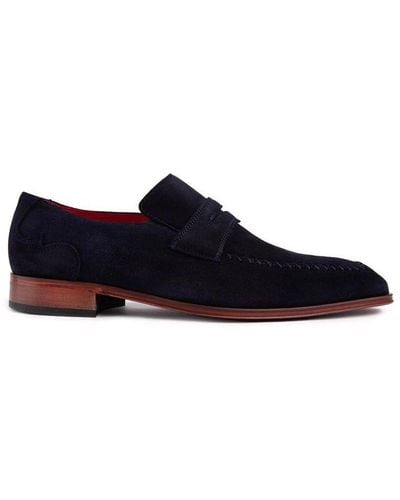 Jeffery West K699 Suede Loafer Shoes - Blue