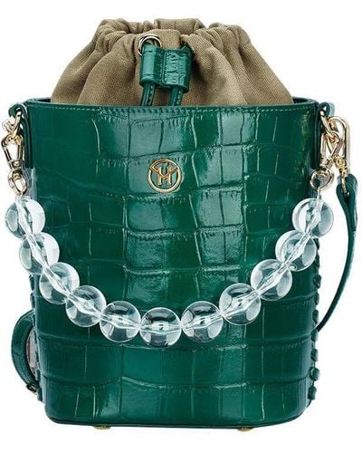 Victoria Hyde London Bucket Bag Shoulder Bag Leather - Green