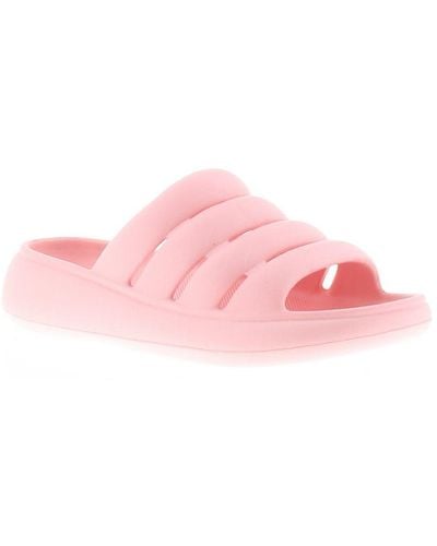 Wynsors Flat Jelly Sandals Smooth Slip On Pink