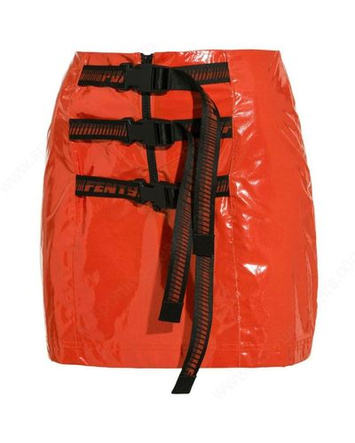 PUMA X Fenty Orange Mini Skirt - Textile