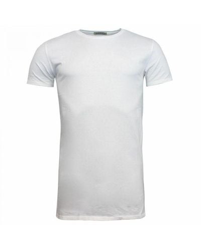 Onitsuka Tiger Plain Short Sleeve Crew Neck T-Shirt 0Kt071 0001 Rw69 - White