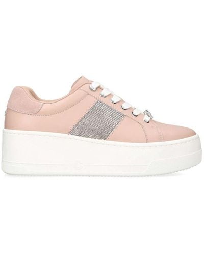 Carvela Kurt Geiger Leather Connected Trainers Leather - Pink