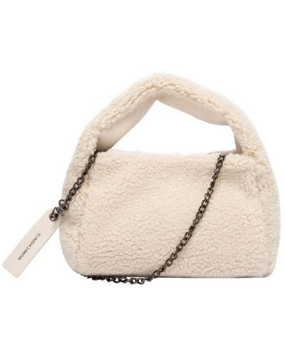 Claudia Canova Inara Teddy Grab Crossbody Bag - Natural