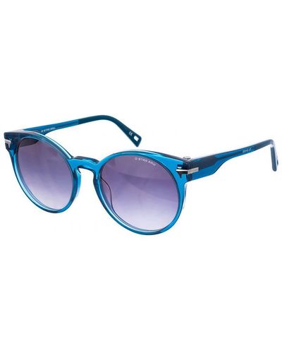 G-Star RAW Gs644S Oval-Shaped Acetate Sunglasses - Blue