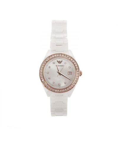 Armani Accessories Ar70007 Watch In White - Wit