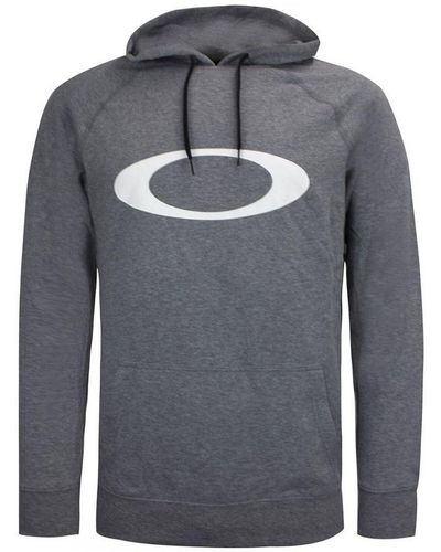Oakley Long Sleeve Pullover Graphic Logo Sarge Hoodie 472391Au 24G - Grey