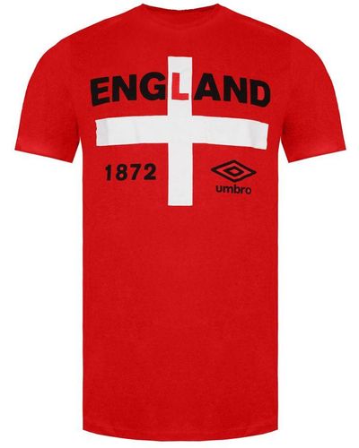 Umbro Enland 1872 T-Shirt Cotton - Red