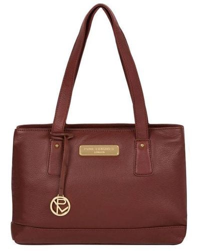 Pure Luxuries 'Kate' Leather Handbag - Red
