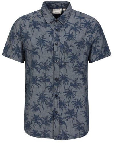 Mountain Warehouse Overhemd Met Korte Mouwen Voor Tropical (blauw)