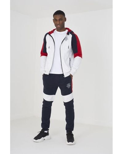 Brave Soul 'Holden' Zip Through Hoodie & Jogger Co-Ord Set Cotton/Polyester - Blue